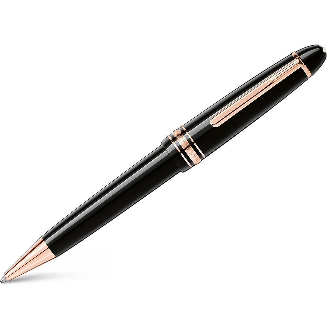 Montblanc Meisterstück Ballpoint Pen - Black - Red Gold Trim - Legrand - Pen Boutique Ltd