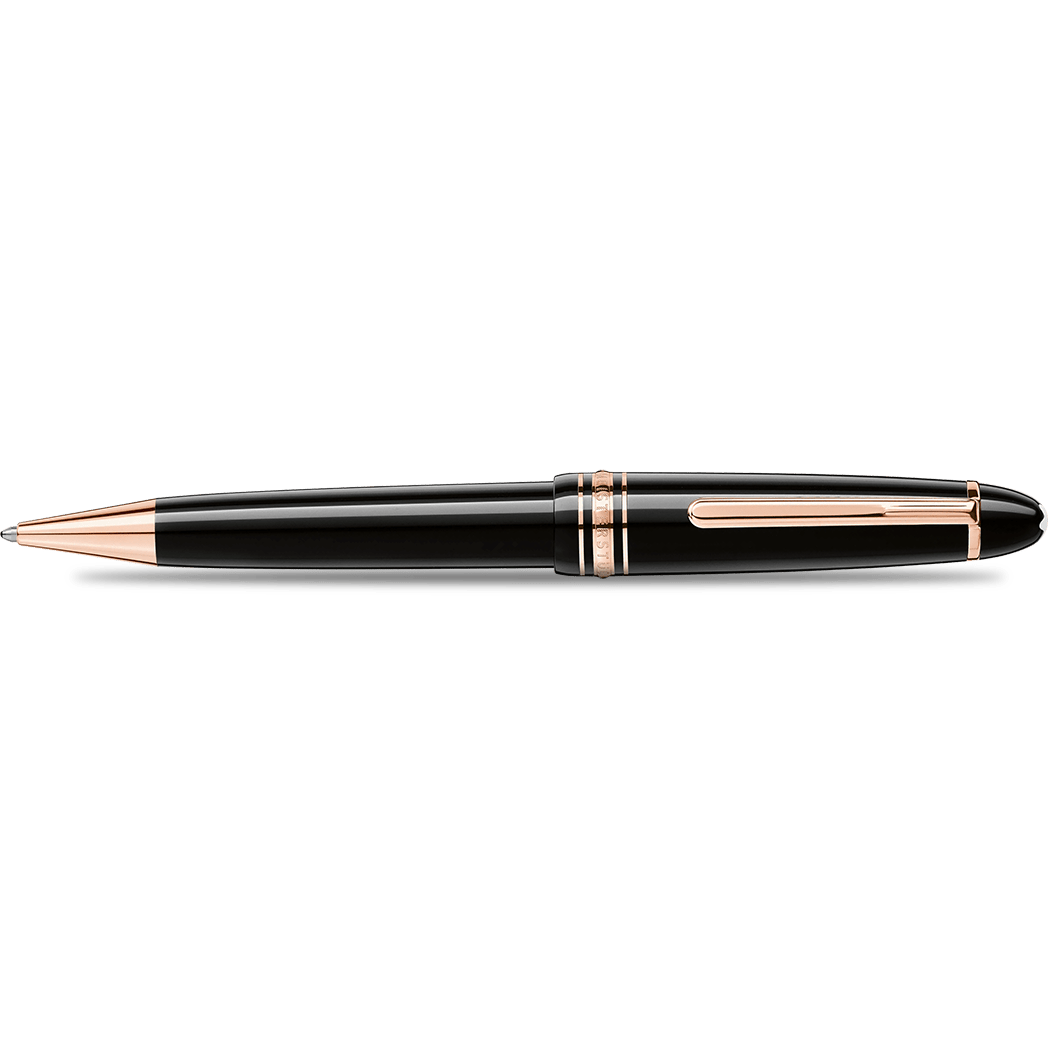 Montblanc Meisterstück Ballpoint Pen - Black - Red Gold Trim - Legrand - Pen Boutique Ltd