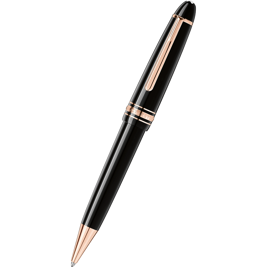 Montblanc Meisterstück Ballpoint Pen - Black - Red Gold Trim - Legrand - Pen Boutique Ltd