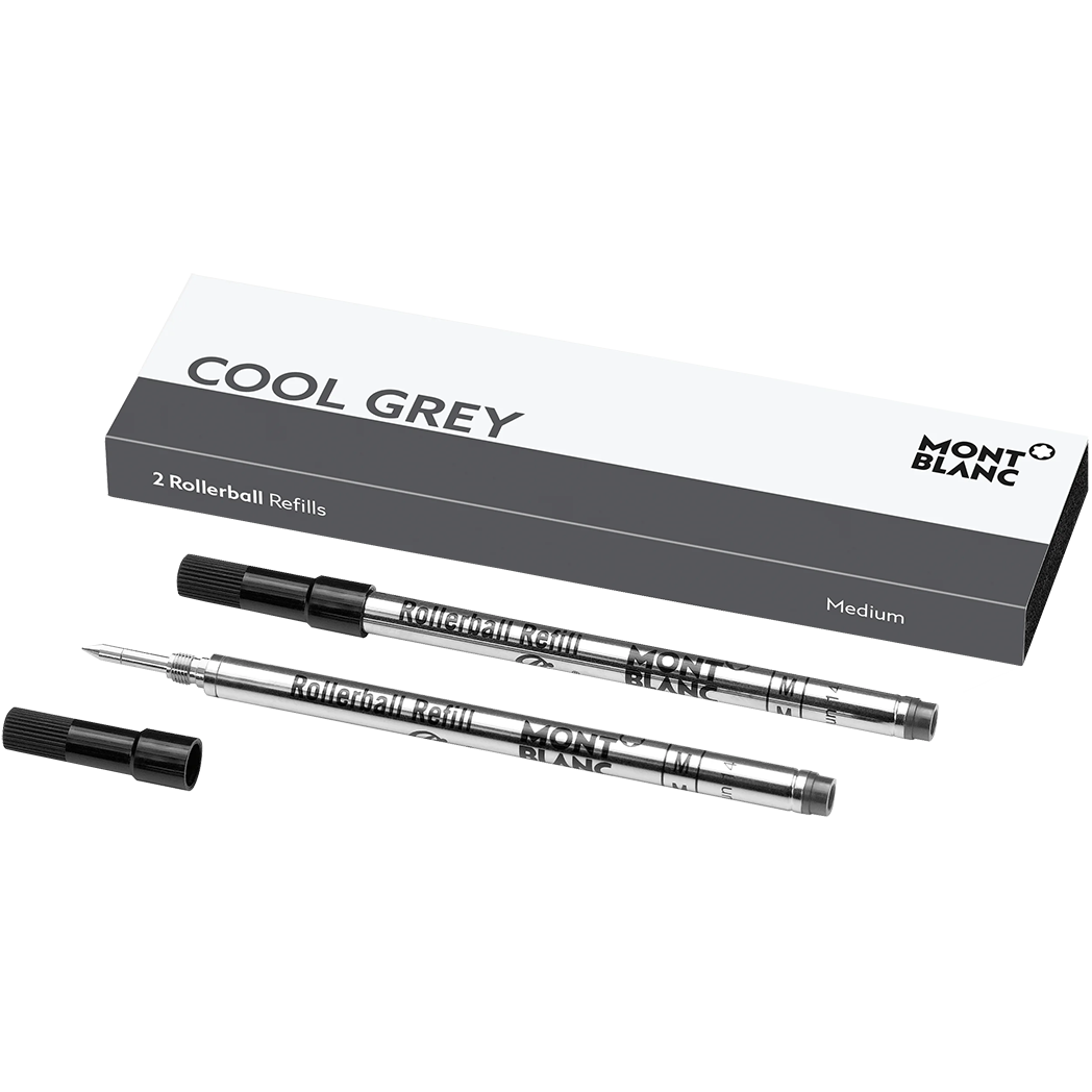Montblanc Rollerball Refill - Cool Grey - Medium (2 Per Pack) - Pen Boutique Ltd