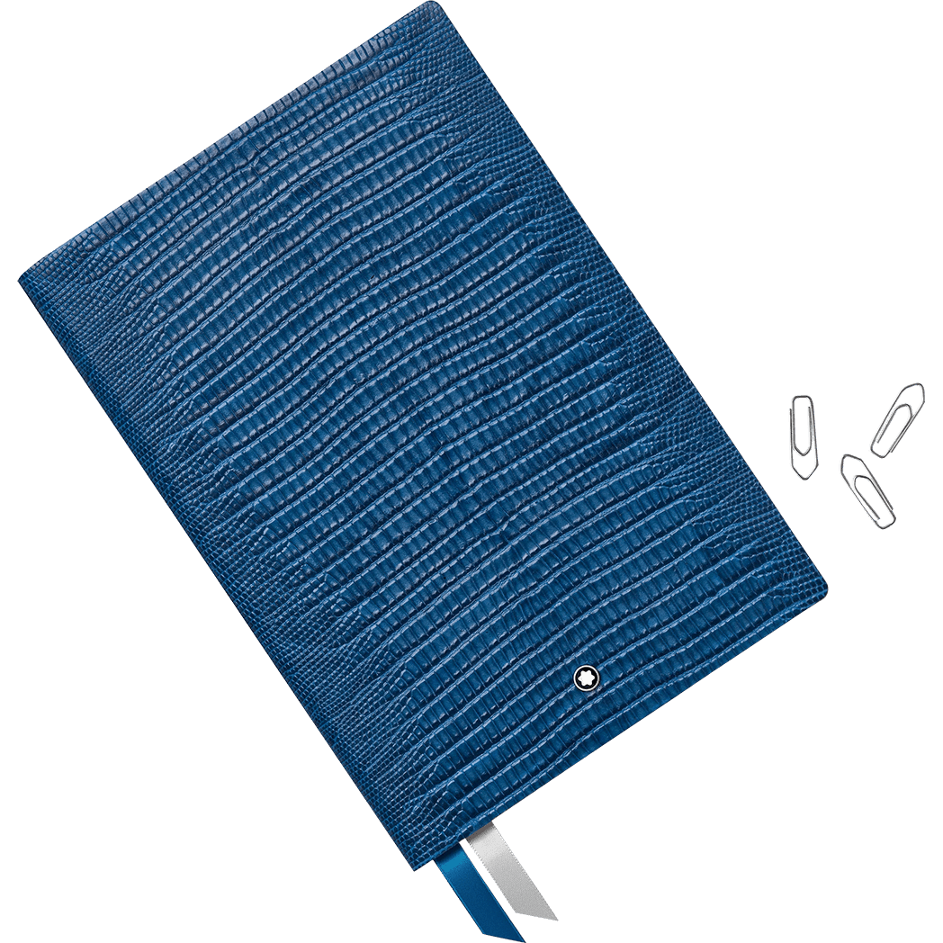 Montblanc Notebook - 146 Lizard Print - Federal Blue - Lined - Pen Boutique Ltd