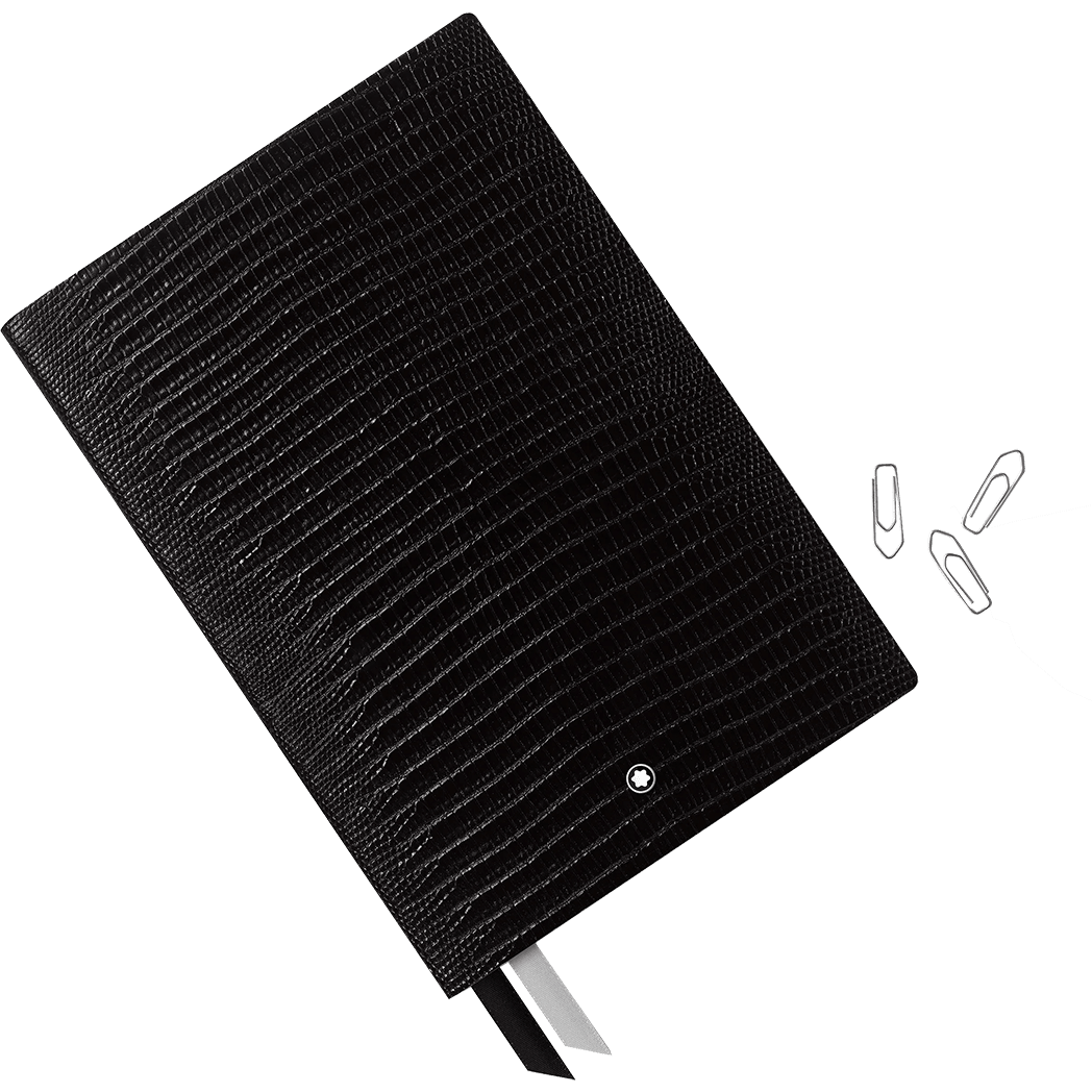 Montblanc Notebook - 146 Lizard Print - Black - Lined - Pen Boutique Ltd