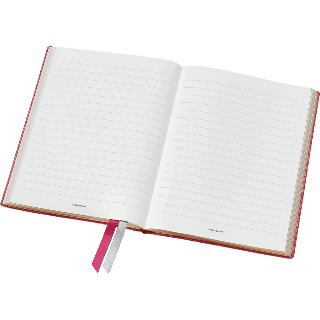 Montblanc Notebook - 146 Lizard Print - Cardinal Red - Lined - Pen Boutique Ltd