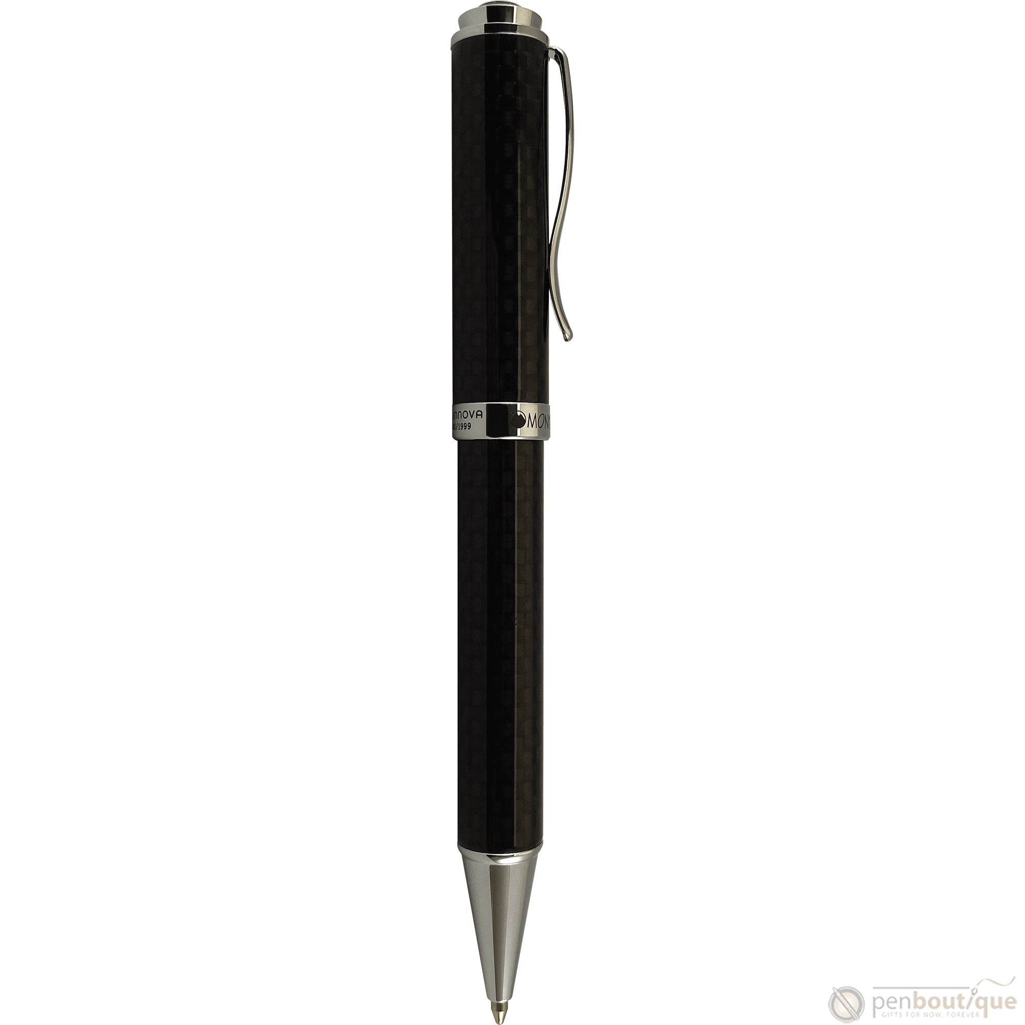 Monteverde Innova Ballpoint Pen - Black - Chrome Trim (20th Anniversary) - Pen Boutique Ltd