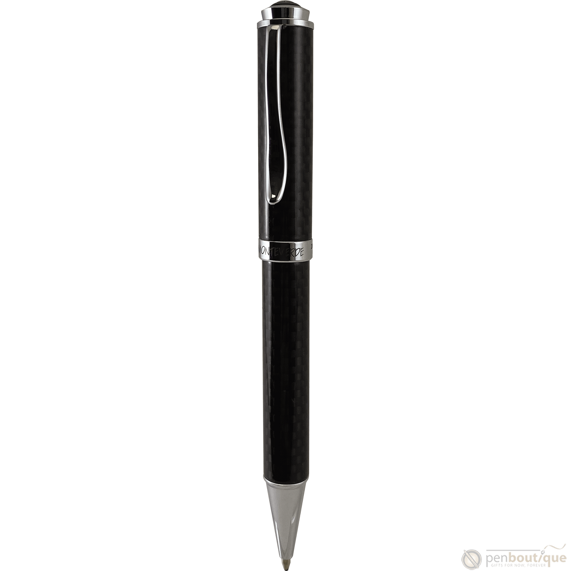 Monteverde Innova Ballpoint Pen - Black - Chrome Trim (20th Anniversary) - Pen Boutique Ltd