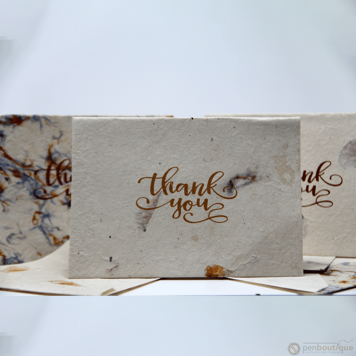 Monk Paper Thank You Note with Hemp design Envelope - pack of 12 - Pen Boutique Ltd