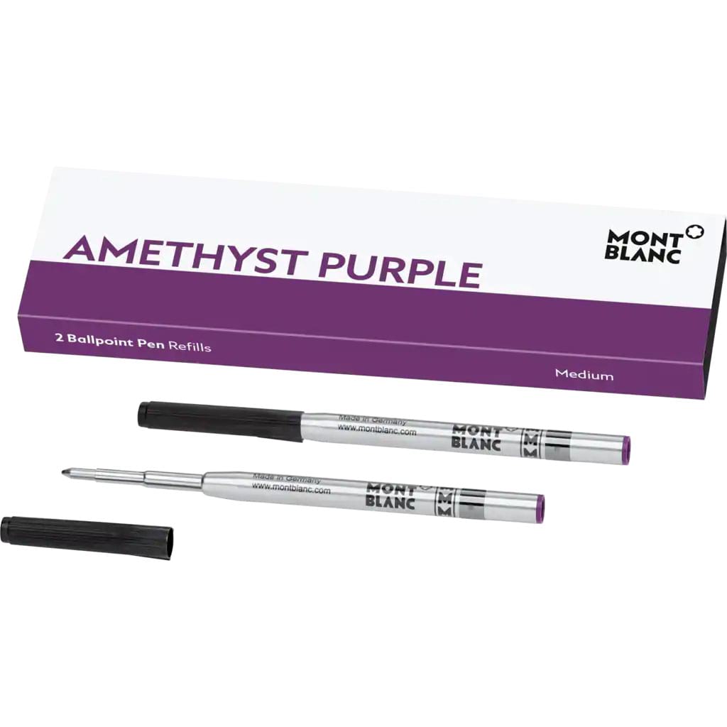 Montblanc Ballpoint Refill - Amethyst Purple - Medium (2 Per Pack) - Pen Boutique Ltd