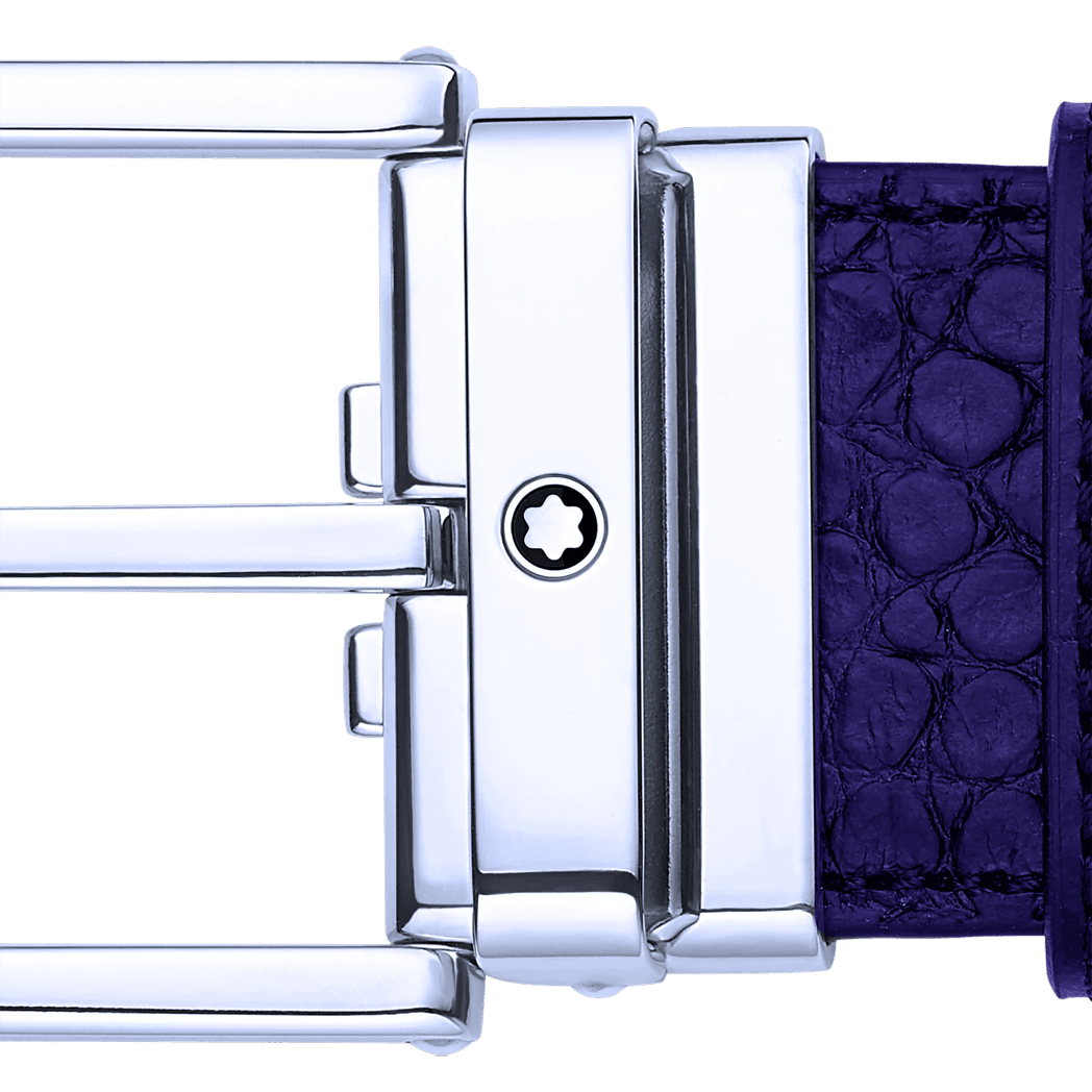 Montblanc Leather Belt - Blue - Pen Boutique Ltd