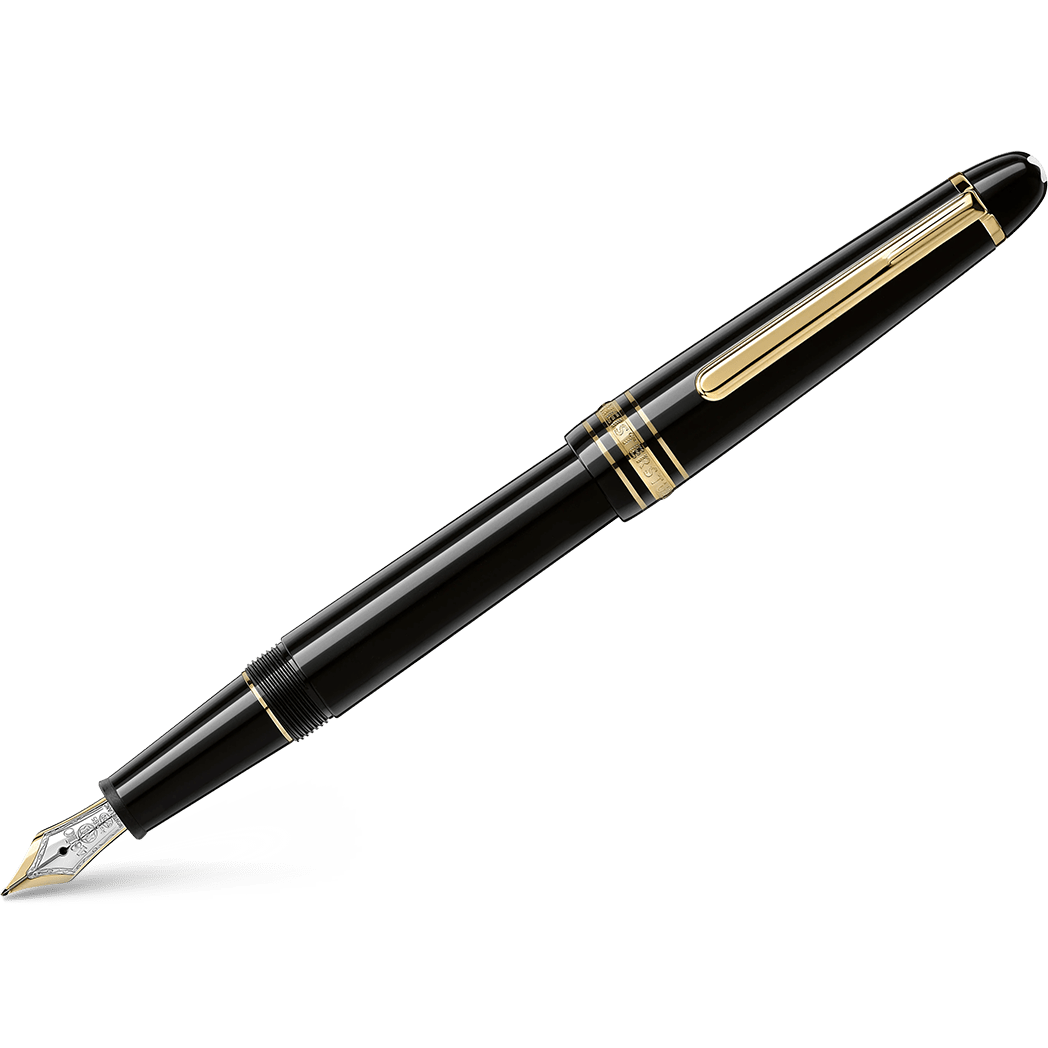 Montblanc Meisterstuck Fountain Pen - M145 Black - Gold Trim - Classique - Pen Boutique Ltd
