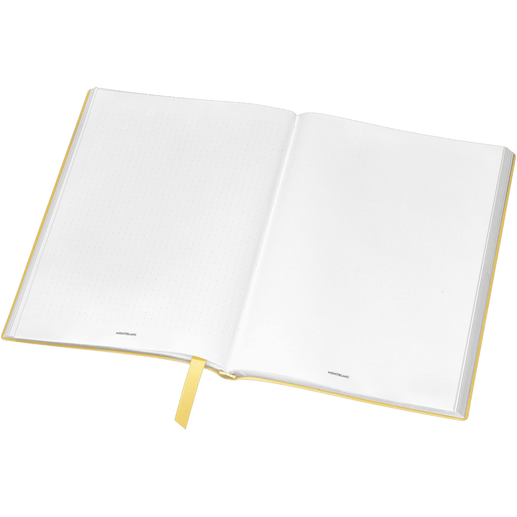 Montblanc Notebook - 163 Mustard Yellow - Blank/Dotted - Pen Boutique Ltd