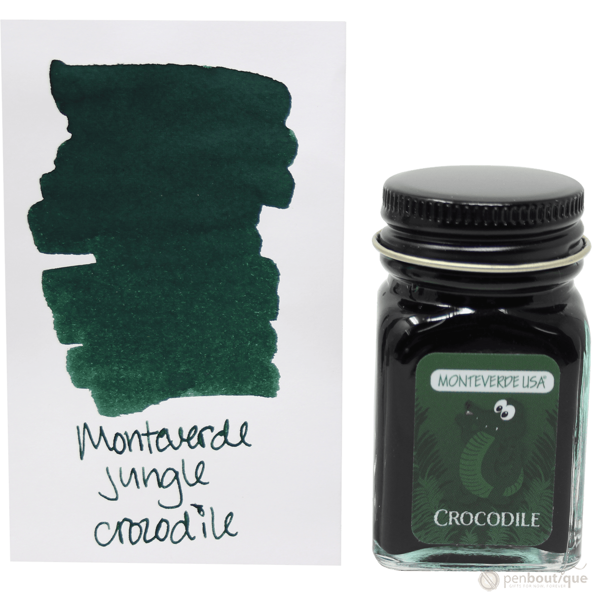 Monteverde Ink Bottle - Jungle Crocodile (Green) - 30 ml - Pen Boutique Ltd