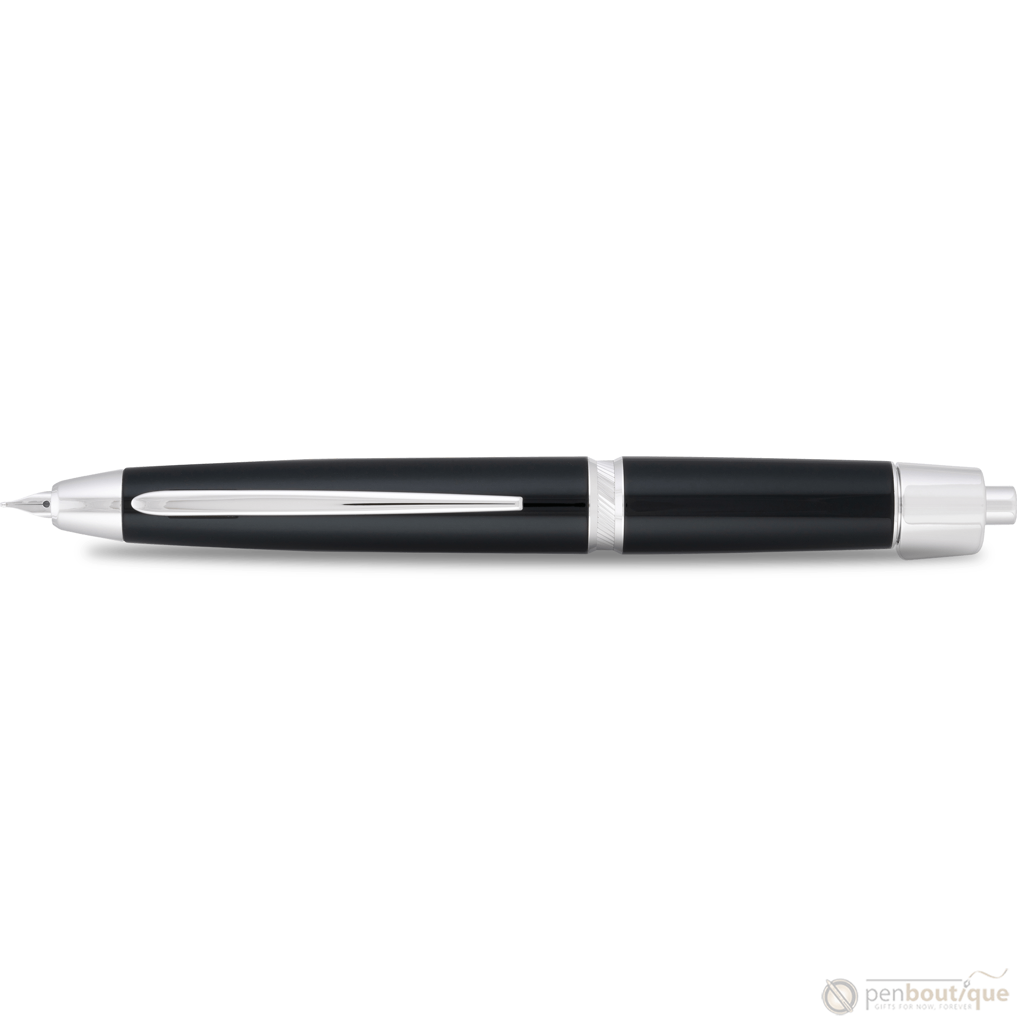 Pilot Vanishing Point LS Fountain Pen - Black - Rhodium Trim - Pen Boutique Ltd