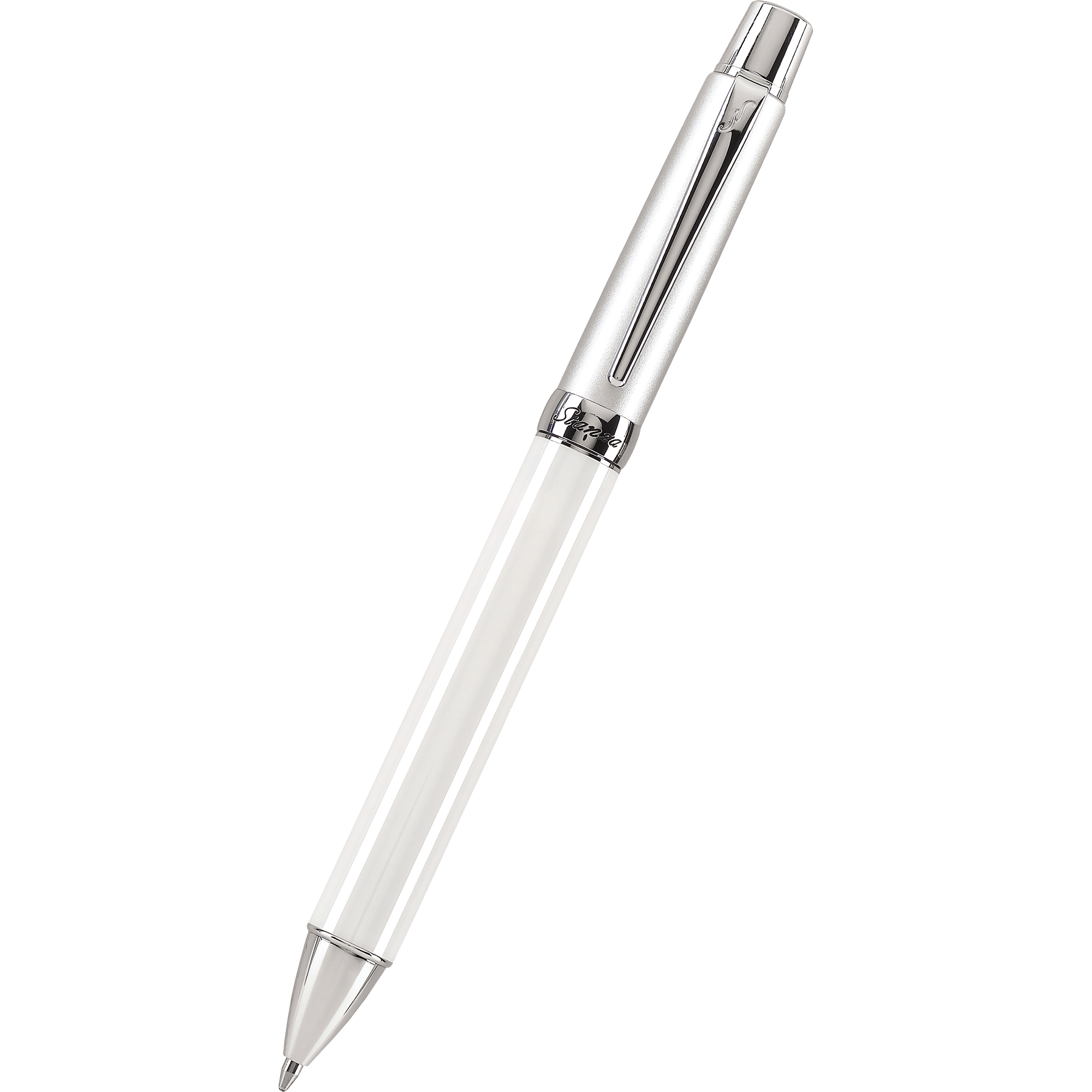 Pilot Stanza Ceramic White Ballpoint Pen - M - Pen Boutique Ltd
