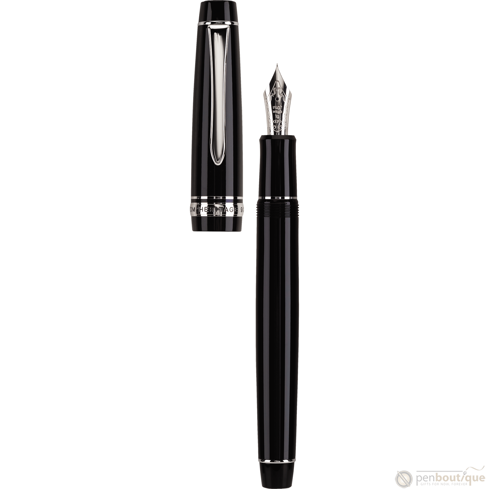 Pilot Custom Heritage 912 Fountain Pen - Black - Pen Boutique Ltd