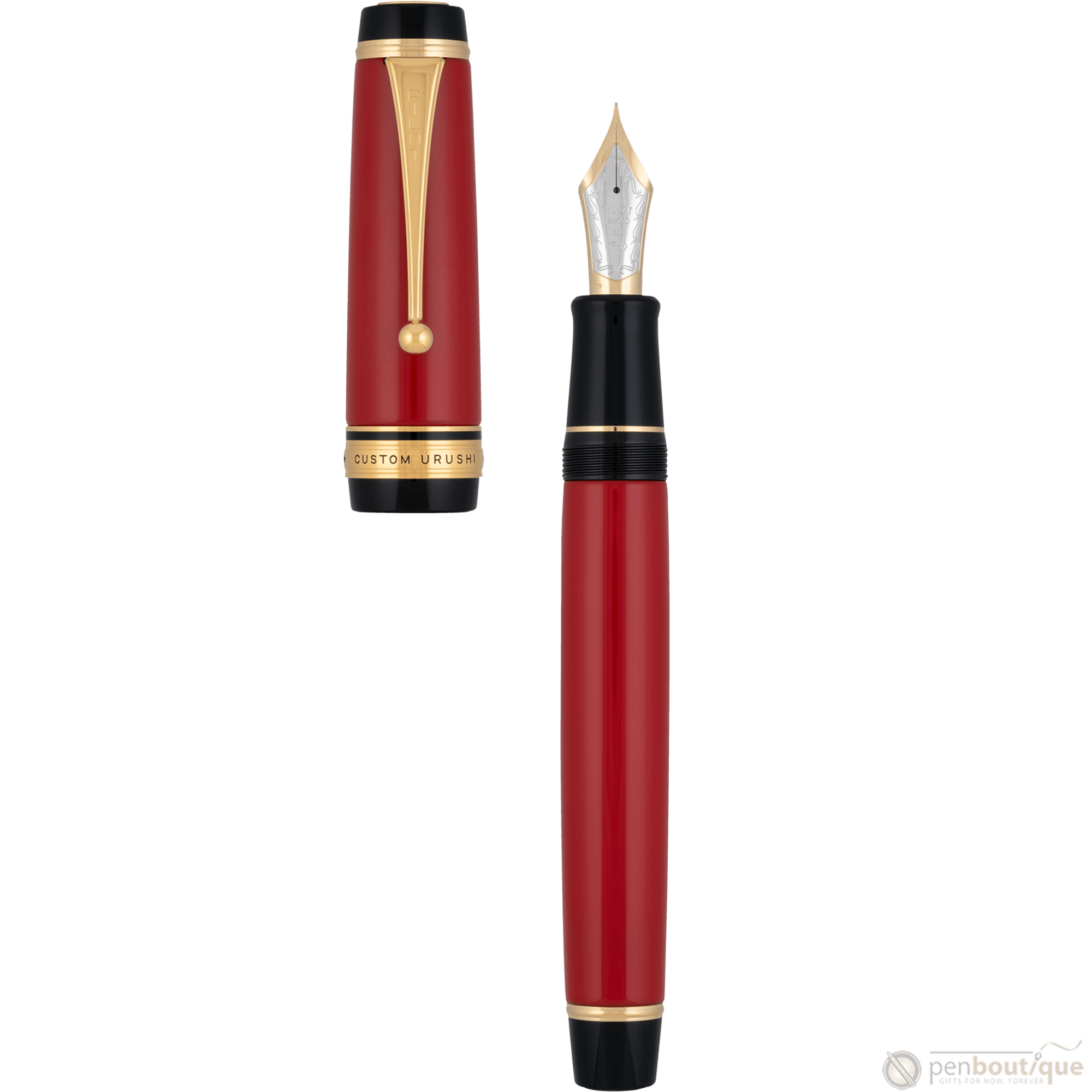 Pilot Custom Urushi Fountain Pen - Vermillion - Pen Boutique Ltd