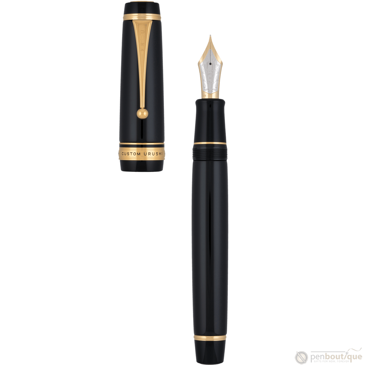 Pilot Custom Urushi Black Fountain Pen - Pen Boutique Ltd