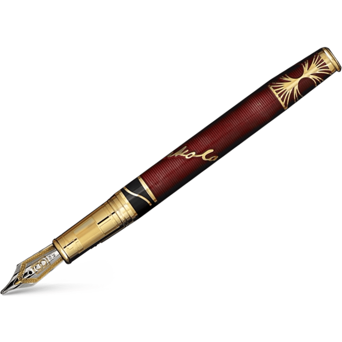 David Oscarson Tesla Fountain Pen - Translucent Red - Pen Boutique Ltd