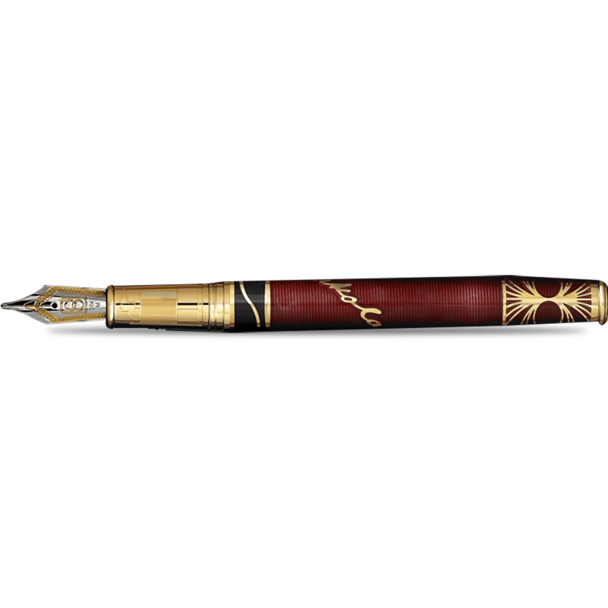 David Oscarson Tesla Fountain Pen - Translucent Red - Pen Boutique Ltd