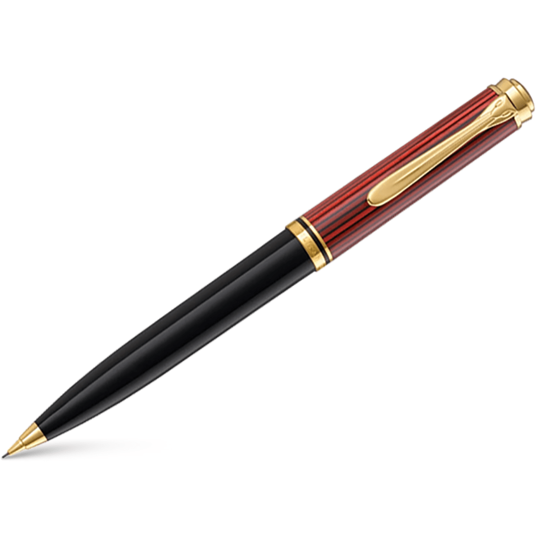 Pelikan Souveran Pencil - D600 Red & Black Stripe 0.7mm - Pen Boutique Ltd
