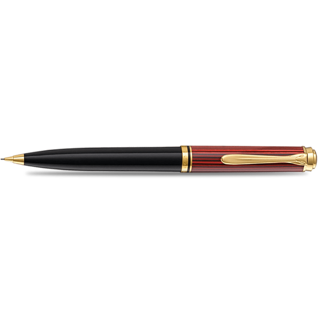 Pelikan Souveran Pencil - D600 Red & Black Stripe 0.7mm - Pen Boutique Ltd