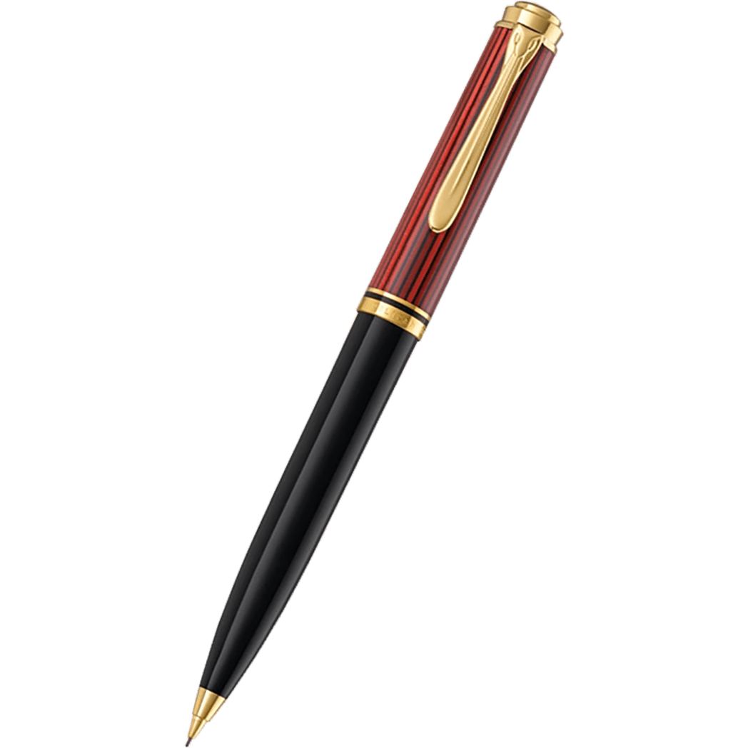 Pelikan Souveran Pencil - D600 Red & Black Stripe 0.7mm - Pen Boutique Ltd