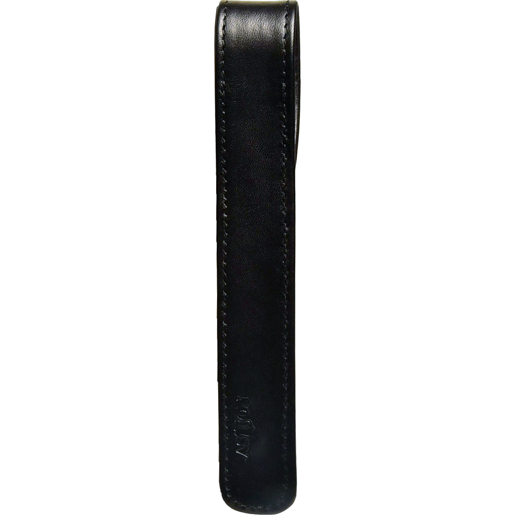 Aston Leather Black Finger Style Single Pen Case - Pen Boutique Ltd