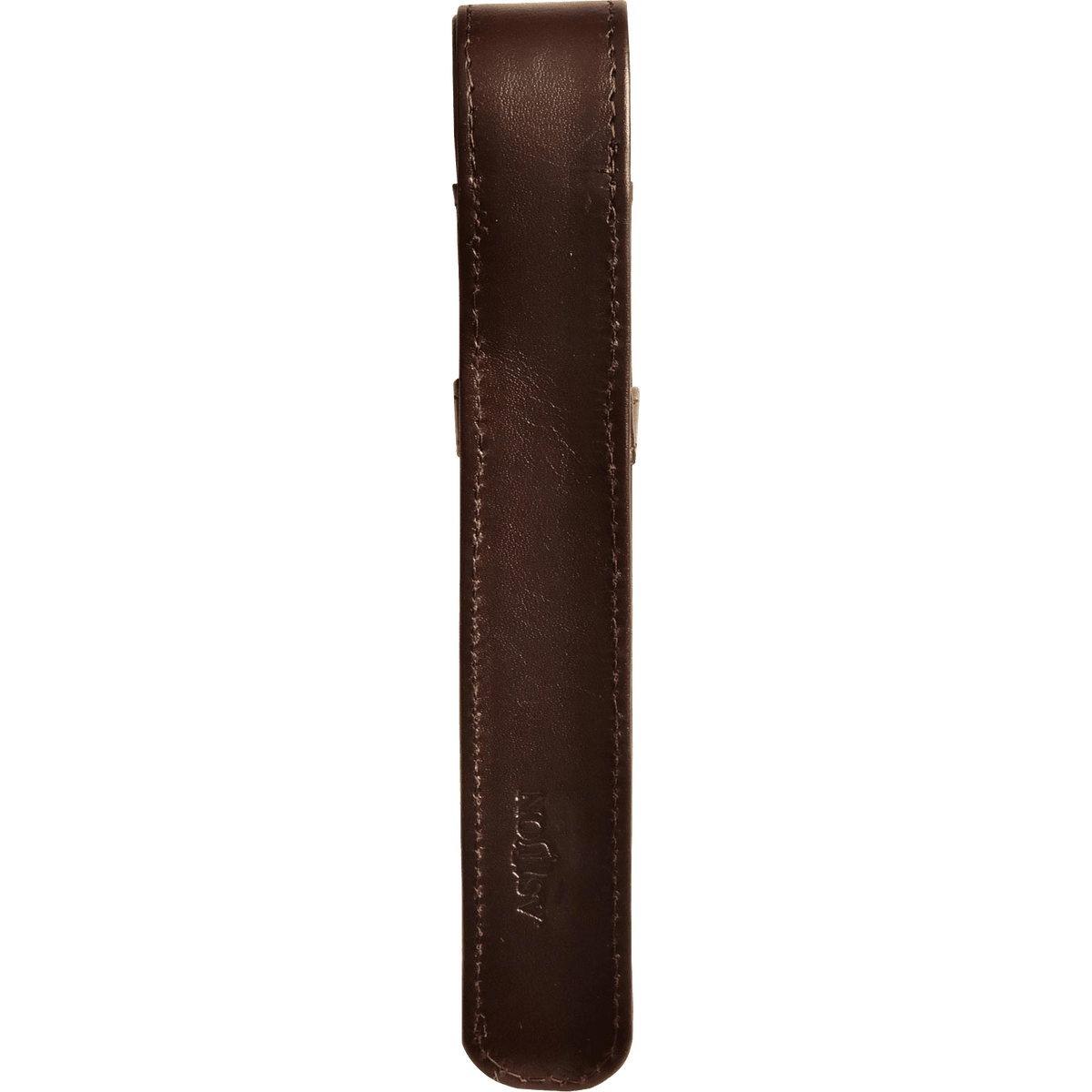 Aston Leather Brown Finger Style Single Pen Case - Pen Boutique Ltd