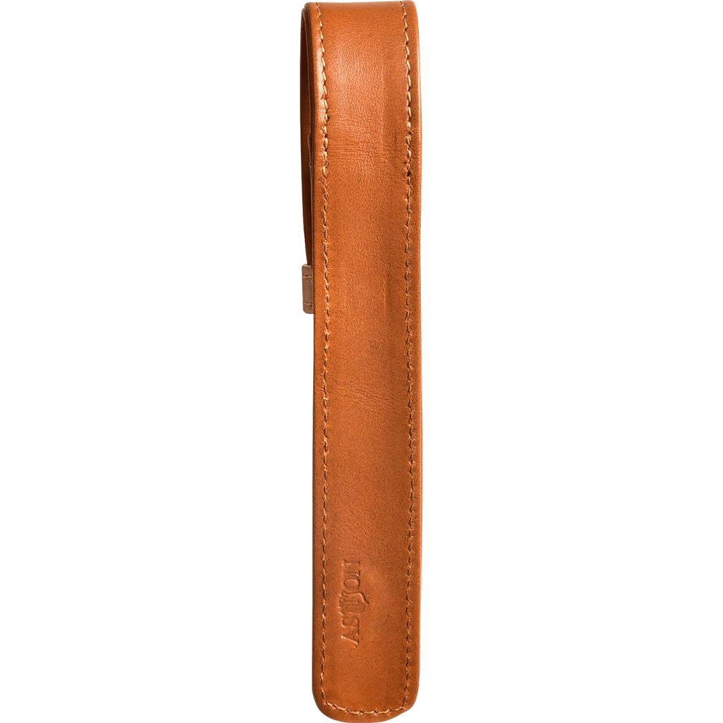 Aston Leather Tan Finger Style Single Pen Case - Pen Boutique Ltd