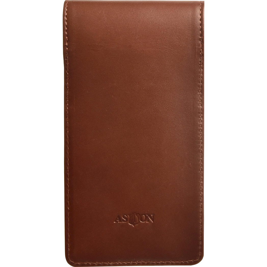 Aston Leather Cognac Finger Style Quad Pen Case - Pen Boutique Ltd