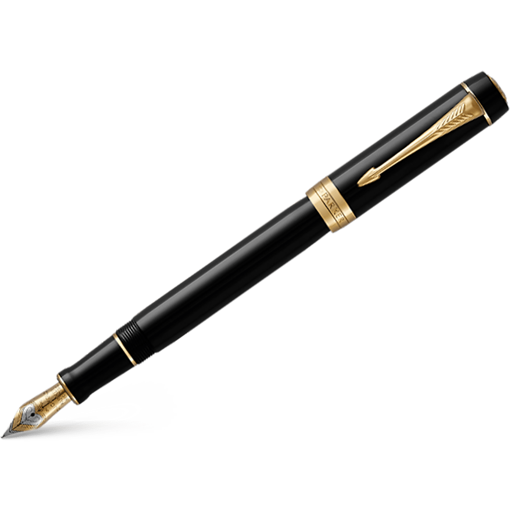 Parker Duofold Fountain Pen - Classic Black Centennial - Gold Trim - Pen Boutique Ltd
