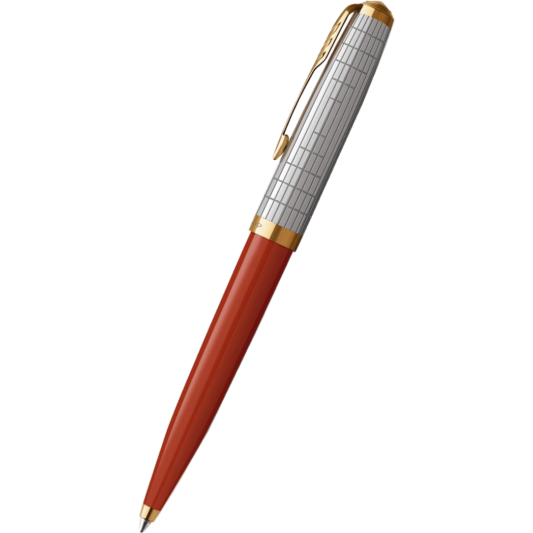 Parker 51 Ballpoint Pen - Premium Rage Red - Gold Trim - Pen Boutique Ltd