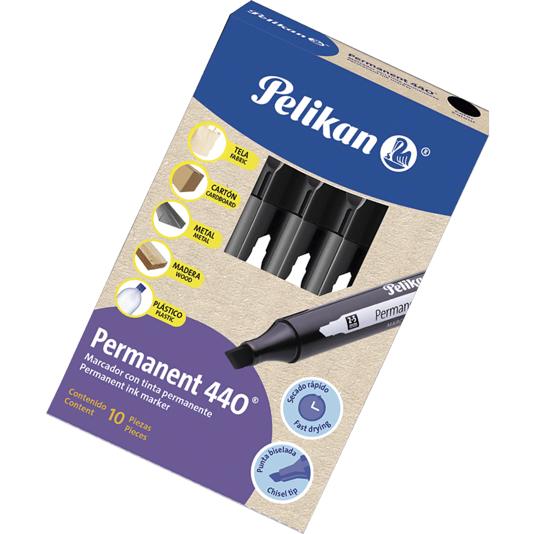 Pelikan 440 Marker - Permanent Black - 10/box - Pen Boutique Ltd