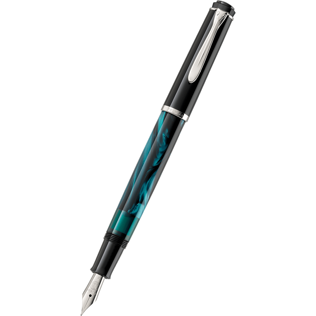 On Sale : Pelikan Classic Fountain Pen - M205 Petrol - Marbled (Special Edition) - Pen Boutique Ltd