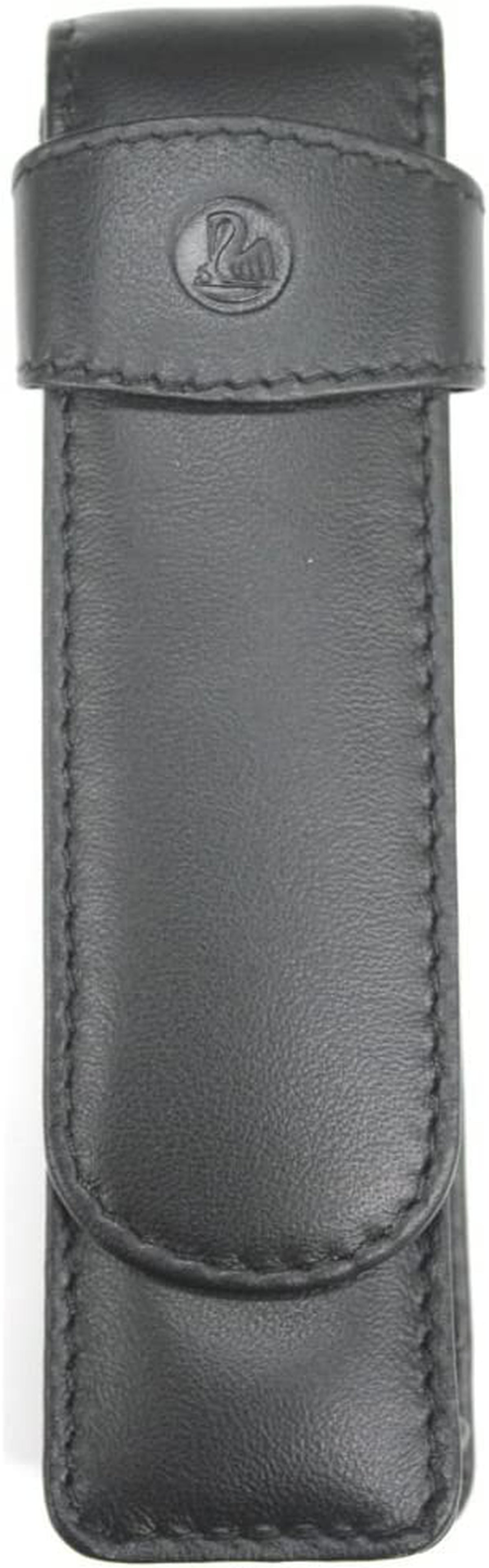 Pelikan Pen Case - TG21 Leather - Black (2 Pen Slot) - Pen Boutique Ltd