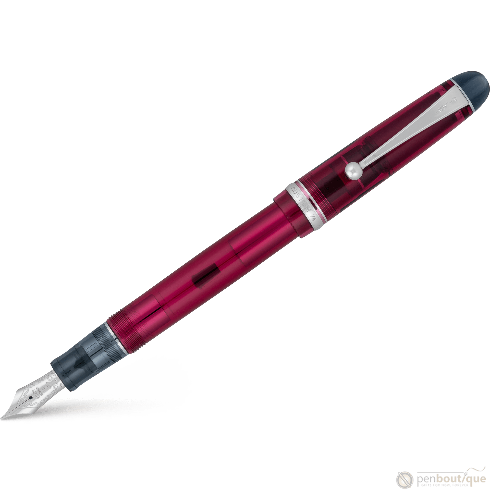 Pilot Custom 74 Fountain Pen - Merlot - Pen Boutique Ltd