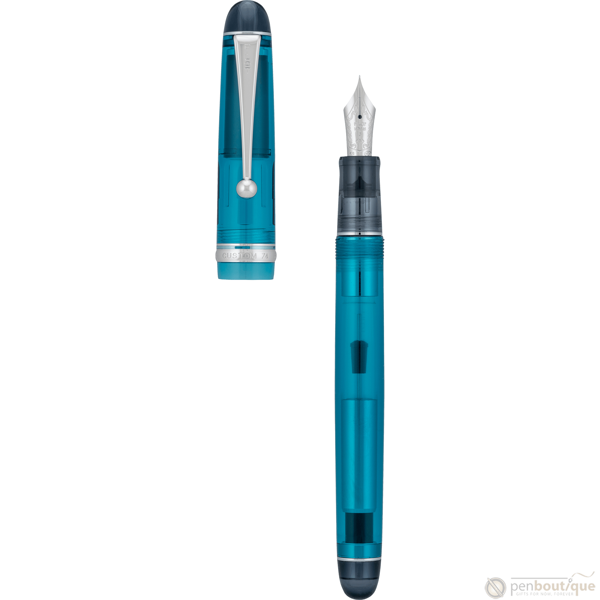 Pilot Custom 74 Fountain Pen - Teal - Pen Boutique Ltd