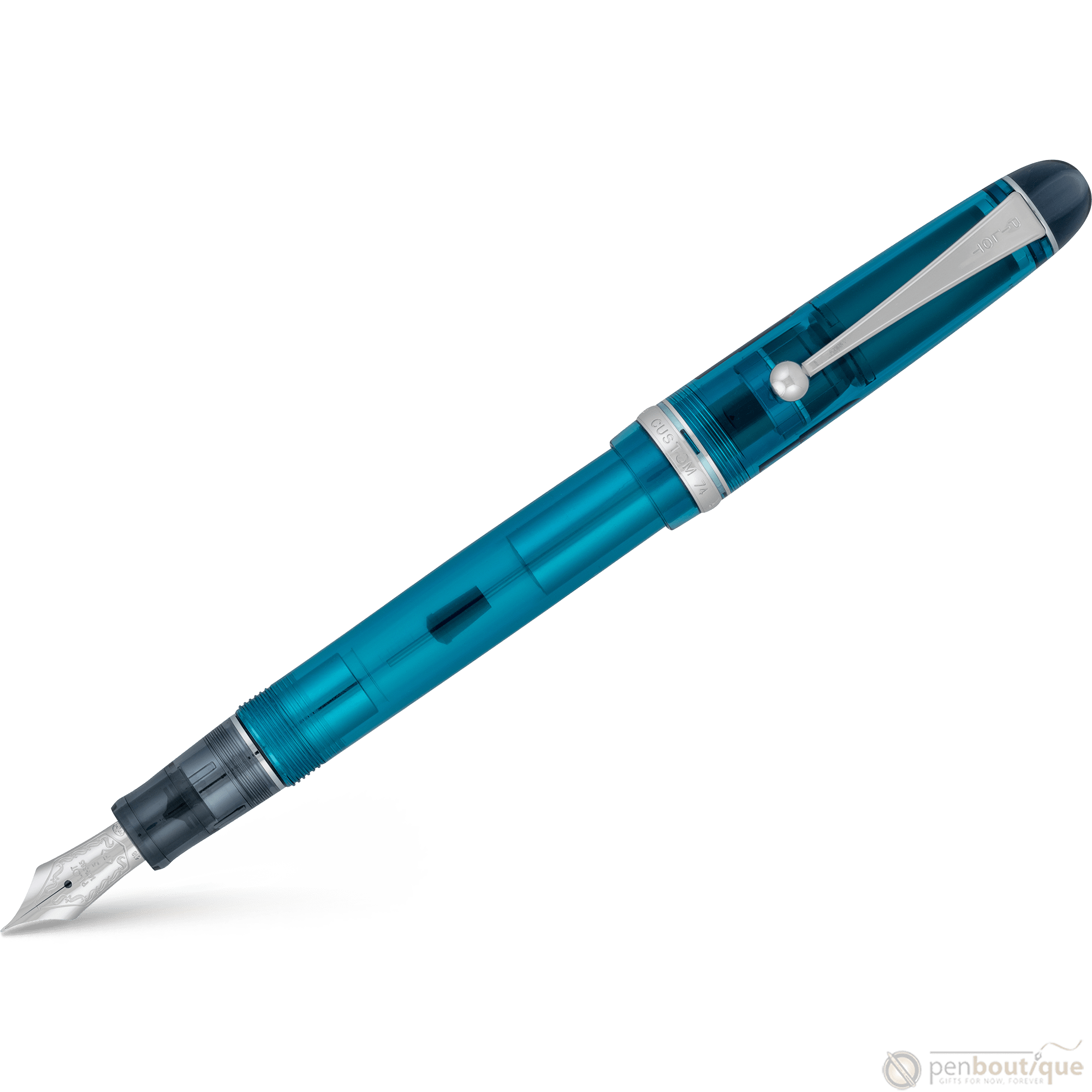 Pilot Custom 74 Fountain Pen - Teal - Pen Boutique Ltd