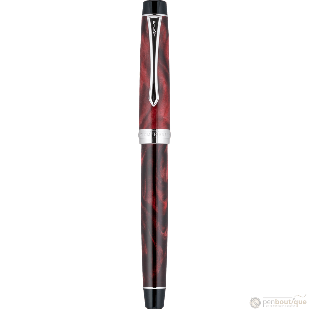 Pilot Custom Heritage SE Fountain Pen - Marble Red - Pen Boutique Ltd