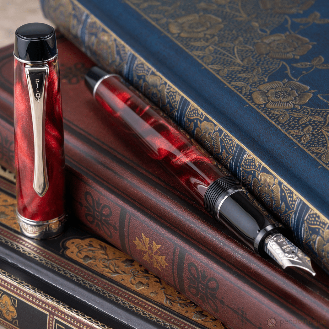 Pilot Custom Heritage SE Fountain Pen - Marble Red - Pen Boutique Ltd