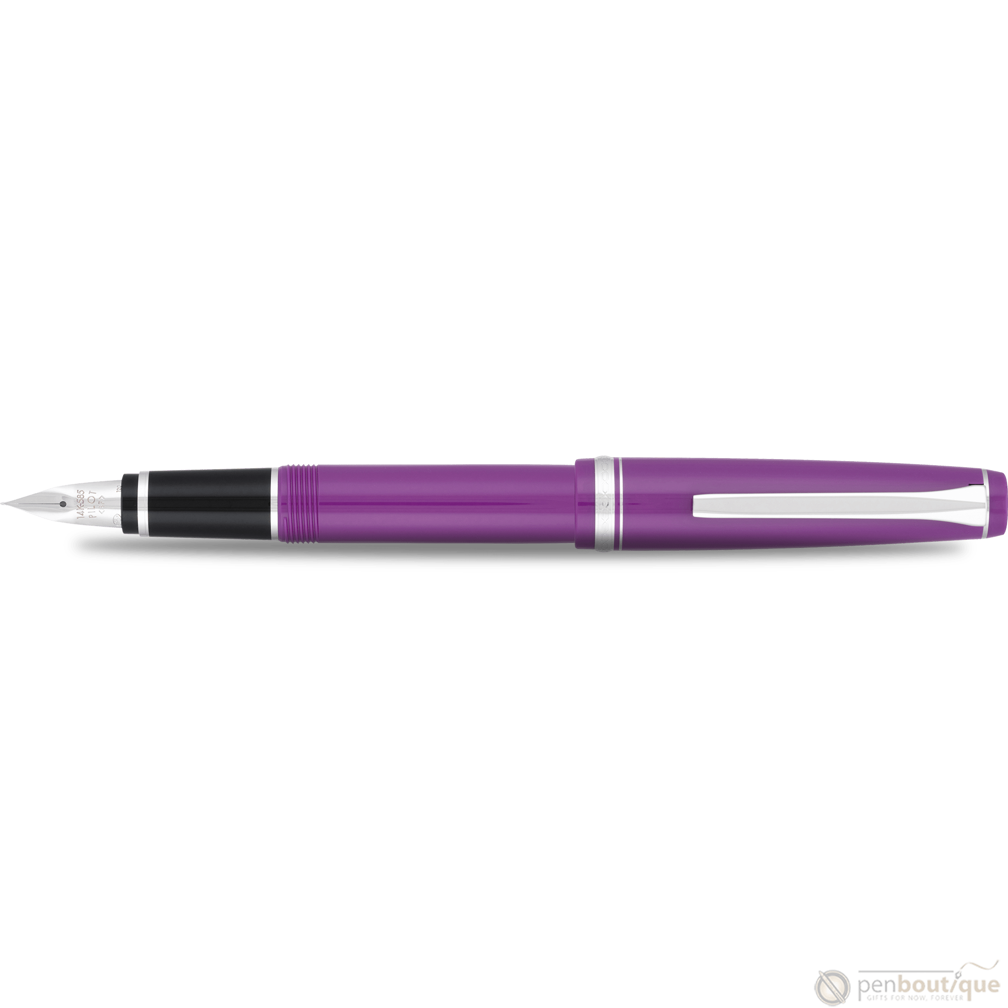 Pilot Falcon Fountain Pen - Plum Purple - Rhodium Trim - Pen Boutique Ltd