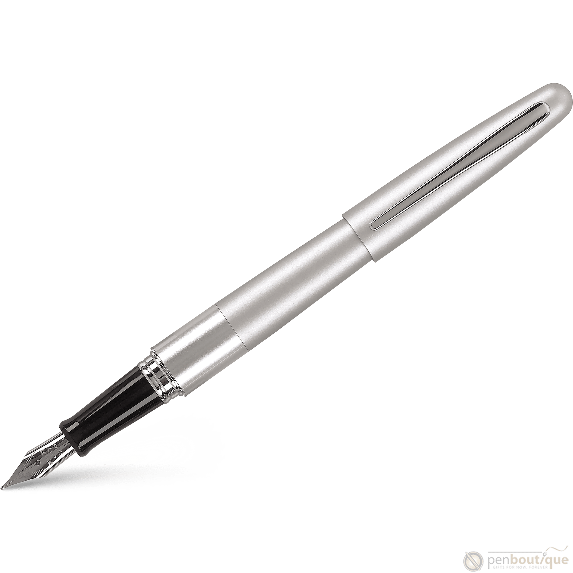 Pilot Fountain Pen - MR Collection - Plain Silver - Pen Boutique Ltd