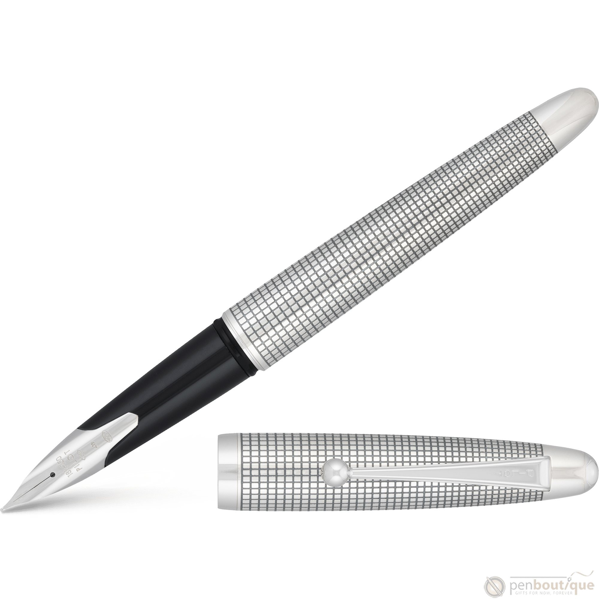 Pilot Sterling Silver Fountain Pen - Silvern Koushi - Pen Boutique Ltd