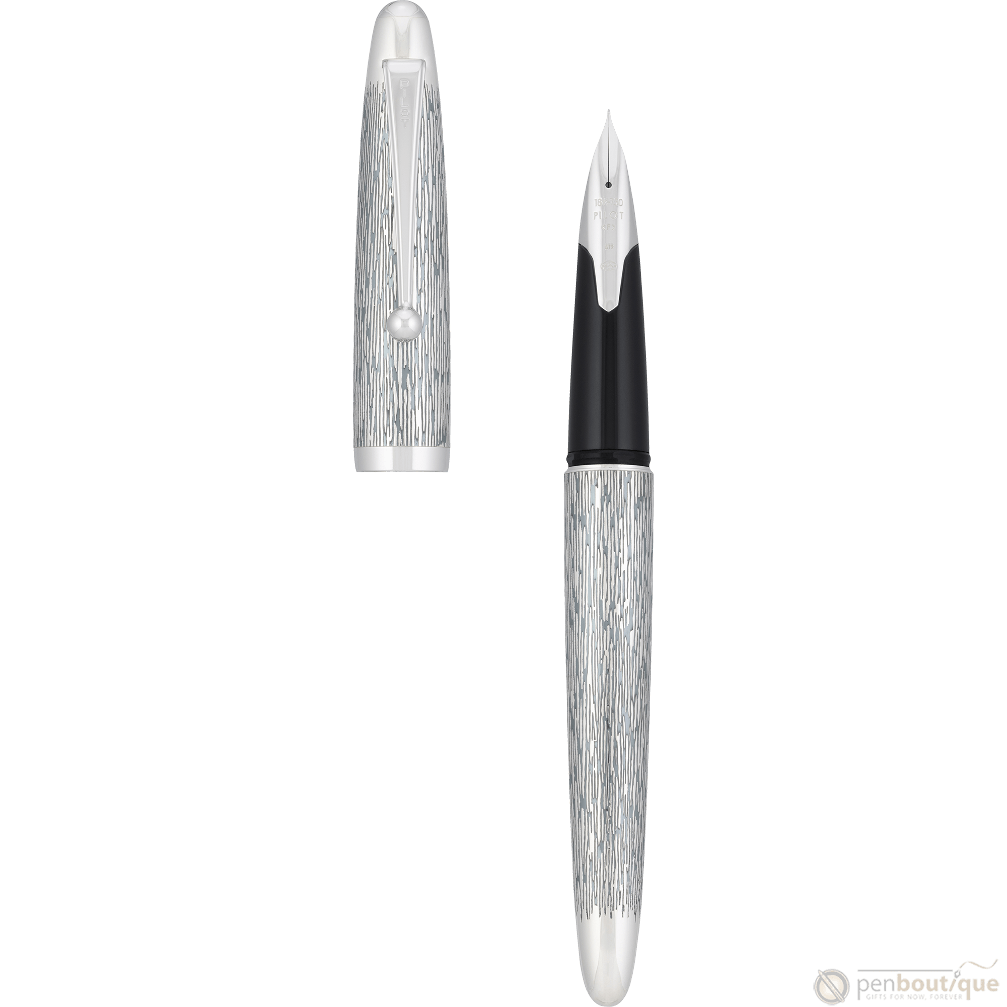 Pilot Sterling Silver Fountain Pen - Silvern Tsumugi - Pen Boutique Ltd
