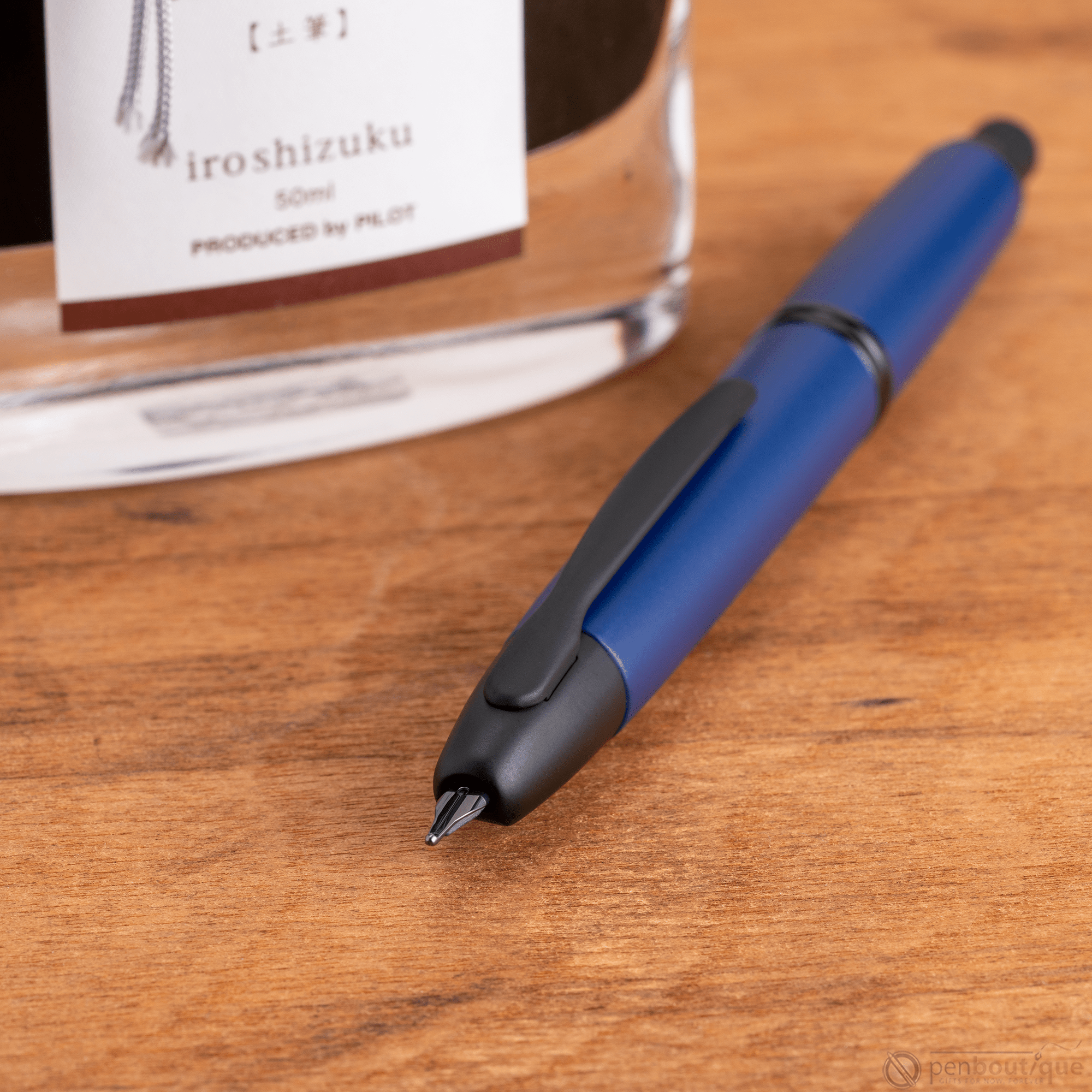Pilot Vanishing Point Fountain Pen - Matte Blue - Pen Boutique Ltd