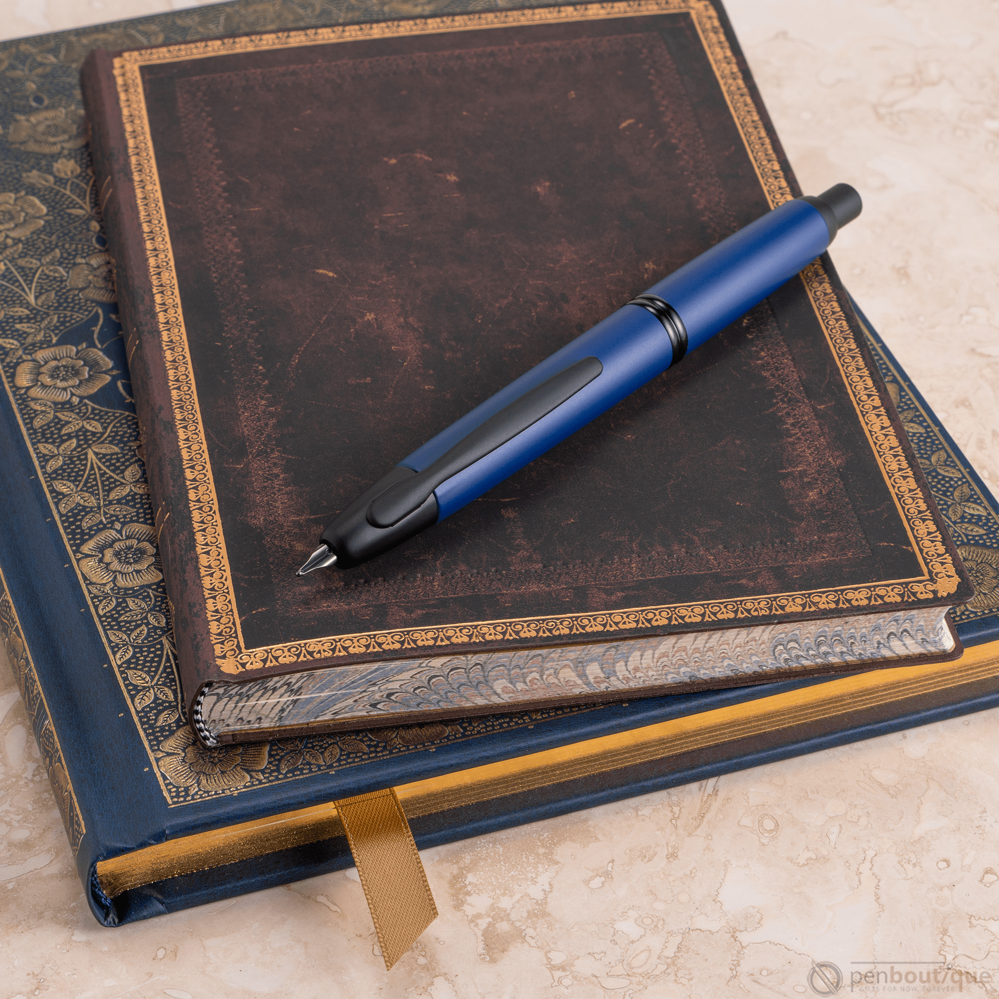 Pilot Vanishing Point Fountain Pen - Matte Blue - Pen Boutique Ltd