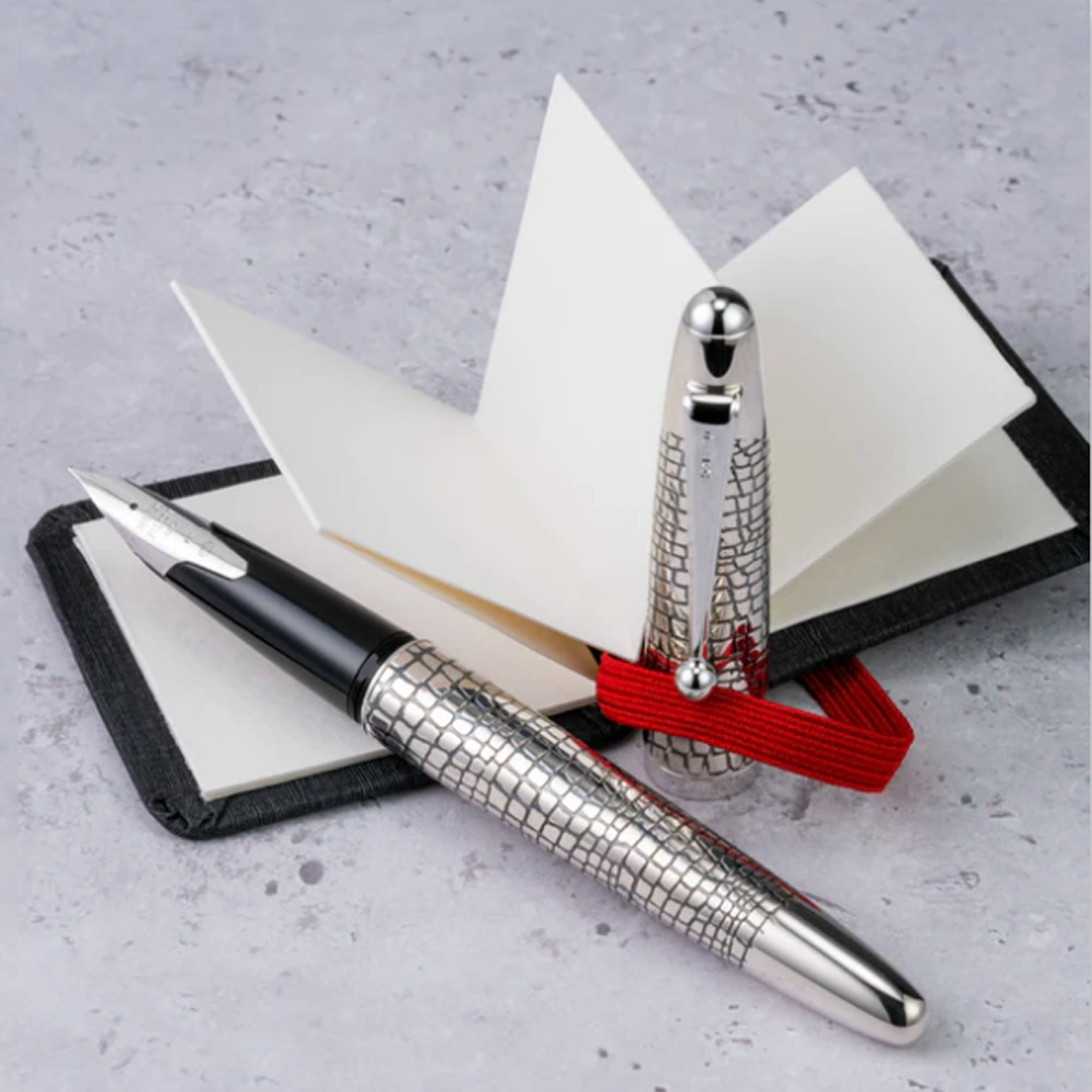 Pilot Sterling Silver Fountain Pen - Silvern Ishidatami - Pen Boutique Ltd