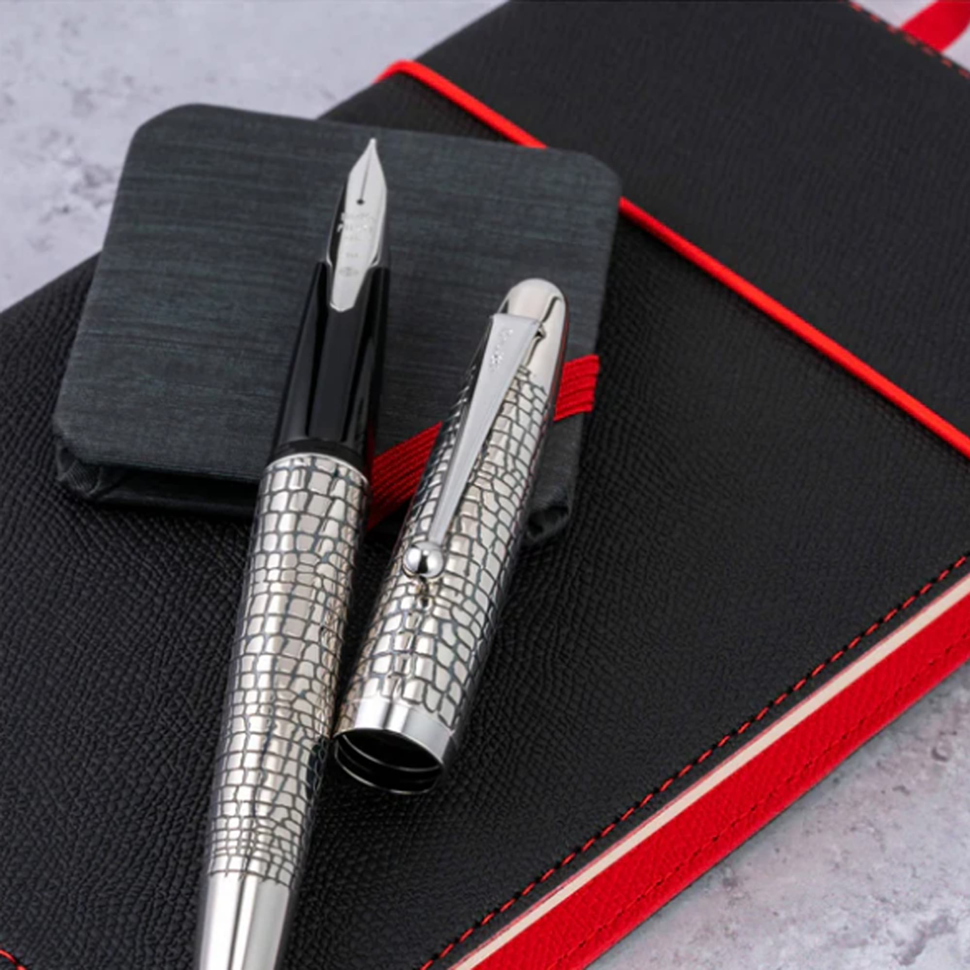 Pilot Sterling Silver Fountain Pen - Silvern Ishidatami - Pen Boutique Ltd