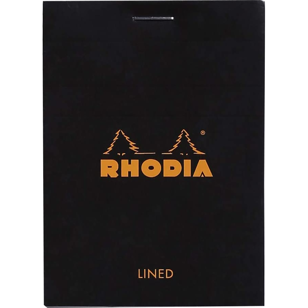 Rhodia N° 11 Pad - Black - Lined - Pen Boutique Ltd