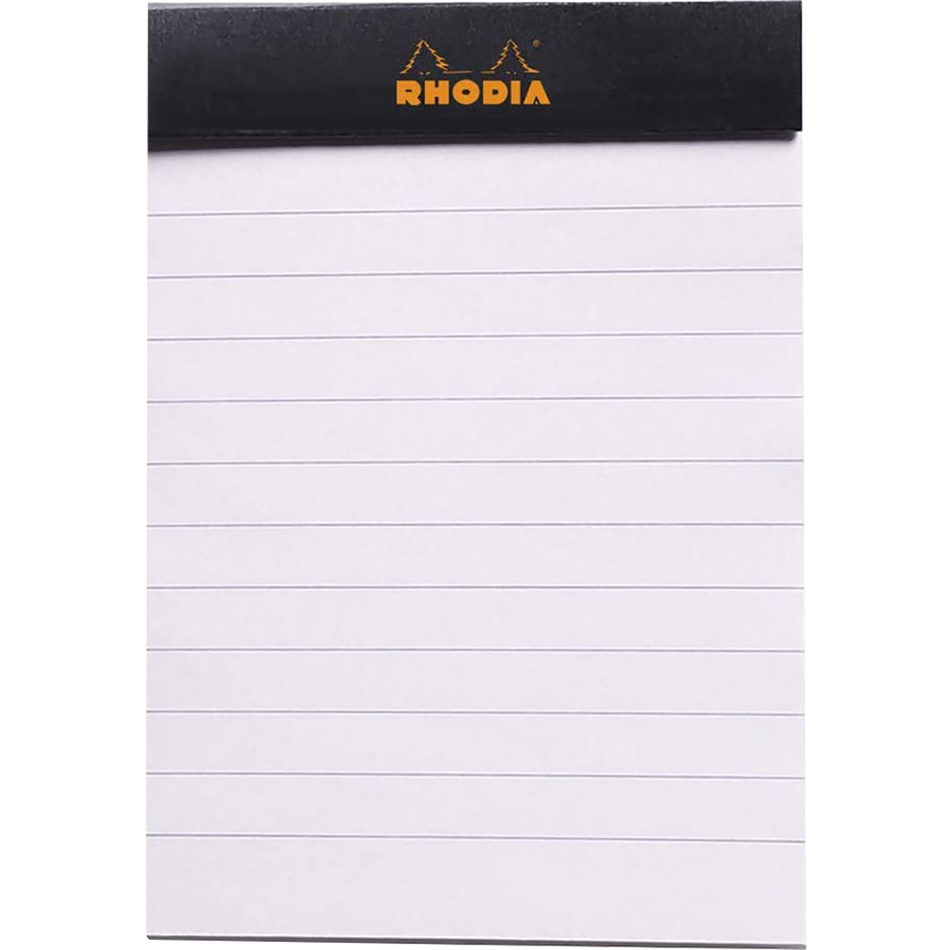 Rhodia N° 11 Pad - Black - Lined - Pen Boutique Ltd