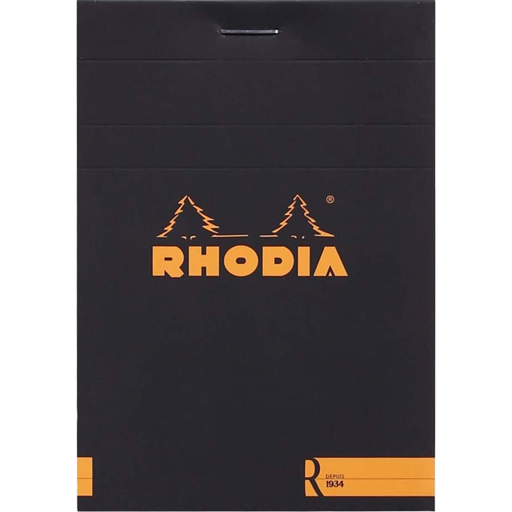 Rhodia Premium R Notepads - Black - Blank - Pen Boutique Ltd